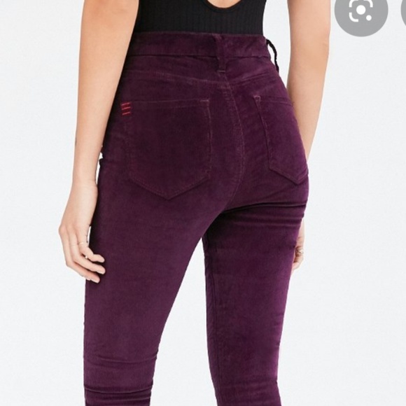 BDG High rise corduroy pants in olive - Picture 3 of 3